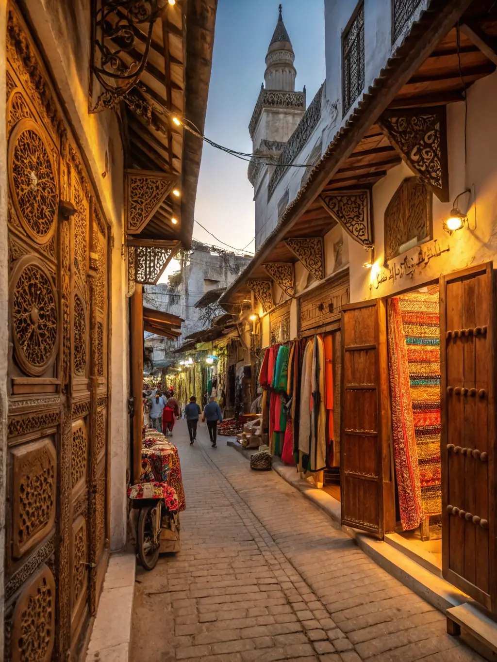 A vibrant image of Zanzibar's Stone Town, showcasing its unique architecture and bustling markets, representing Nkwimba Company Limited's domestic travel options.